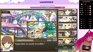Vtuber LewdNeko's sexy gaming experience with creampie and vibrator