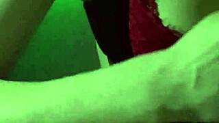 Young couple with a Brazilian look gives a good handjob and the woman has big natural tits.