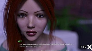 Beautiful anime girl gets instruction in a porn game called ActingLessons