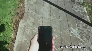 A hot Latina woman from the street gives a blowjob