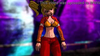3D cartoon model with a slim thick curvy booty