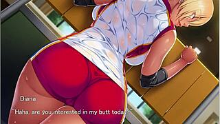 Hentai game with group action in the locker