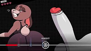 The boss battle in the anime style game, Banging