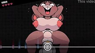 The boss battle in the anime style game, Banging