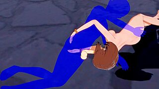 Uraraka's armpitjob and blowjob in My Hero Academia hentai
