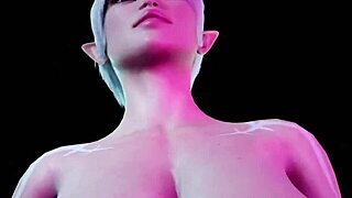 Beautiful shemale elf in 3D porn music video