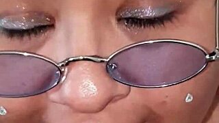 Big boobed beauty enjoys swallowing cum in this selfie video