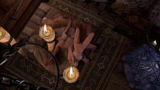 Big tits blonde gets anal in Skyrim porn parody