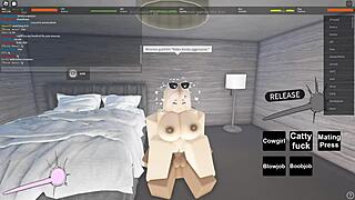 Roblox porn with a big ass blonde getting a missionary style fucking