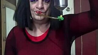 A bisexual crossdresser in action, part 1: amateur homemade video