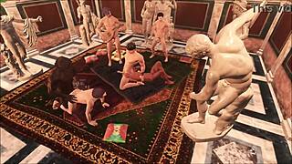 Conan Exiles Rei visits gay brothel and gets fucked