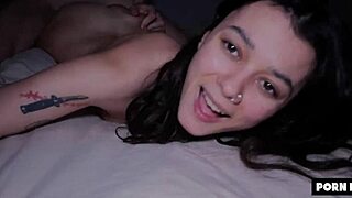 Skinny amateur gets fucked by classmate with monster cock