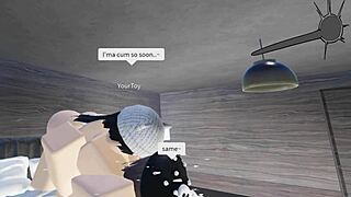 Homemade Roblox porn with Kiwi and Saiko in a hot condo scene