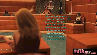 Futa3dx - Courthouse Futa Drama Turns to Hot 3some