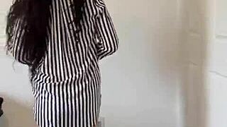 Big breasted girl flaunts her curves in this homemade video