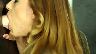Pretty European woman gets facial in gloryhole gangbang