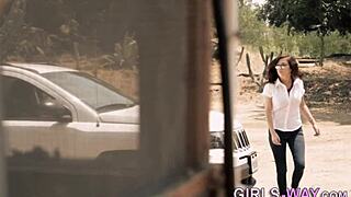 Beautiful skinny lesbian couple in high definition video