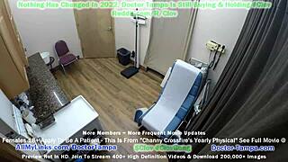 Gyno exam and speculum action for a shaved pussy lover