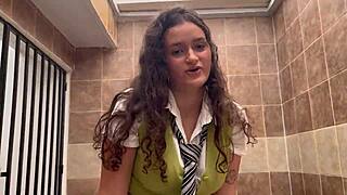 Curvy teacher seduces student for better grades