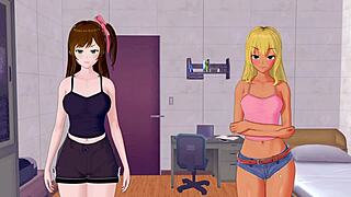 Beautiful MILF in hot 3D game action