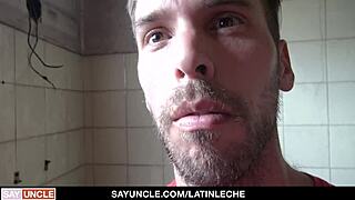 A young Latina gives a blow job as an extra service to a Latino renovator