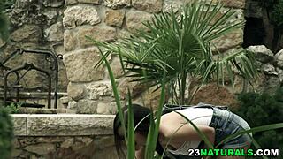 Big tits natural beauty Darcia Lee gets rough sex outside