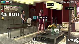 3D animated fingers suck and tease in fashion business-themed game E2-40