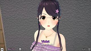 3D animated hentai with a classroom theme called Special harém class- Violet