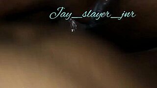 Black beauty gets her holes filled with cum in doggy style and missionary position