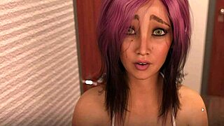 3D animated video of a naughty mom in a porn game