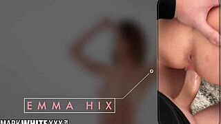 Emma Hix gets facial with a double creampie in a split point of view
