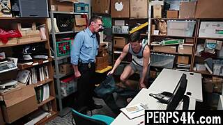 Gay police officer catches burglar for some hardcore sex