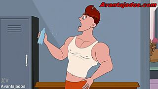 Straight boy gets gay porn cartoon experience