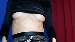 Rebecca Diamante's great nipples make me cum hard while she is dominant