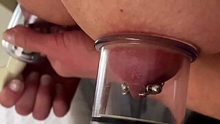 Strong plump neighbor seduces with pierced nipples for intense sucking.