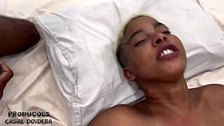 Skinny teen Rebeca Olew gets rough fucked in hotel room