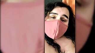 A cross dressing beauty gets dirty in the bathroom and gives a preview of things to come