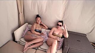 Bisexual threesome with hot moms and deepthroat action
