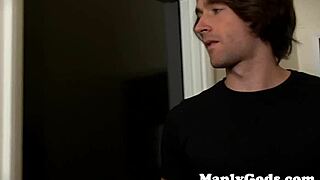 Close up of gay athletic action with jerking off and hot ass fucking