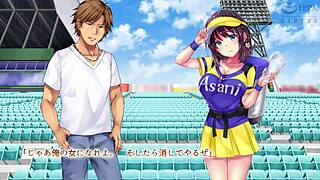 Too cute beer sellers go wild in this Japanese game-based porn
