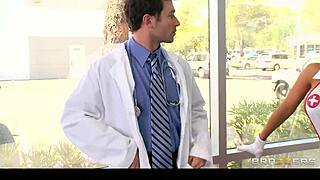 Doctor's secret hospital tryst with busty nurse for cash