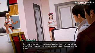 18-year-old waifu academy student shows off her assets