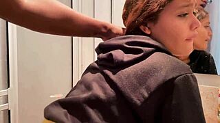 18 Year Old Woman Screwed In Bathroom By Black Man's Huge Cock!