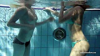 Russian teens Zuzana and Lucie explore their lesbian desires underwater