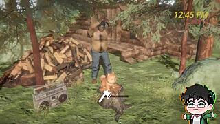 3D animated yaoi: Public fucking in the woods