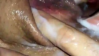 Close-up of a woman with low vagina who squirts during cunnilingus