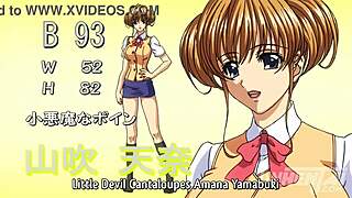 Big-boobed anime teen gets naughty with a married man