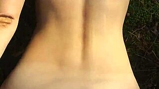 Beautiful girl with perfect body gets cum in her ass while outdoors