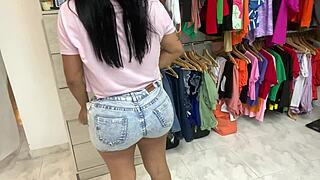 Straight Stepsister in an ass dress, an erotic exhibition