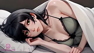 Close-up POV AI.3D hentai featuring a stepsister's friend